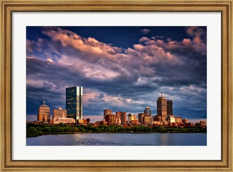 Framed Boston at Dusk Print