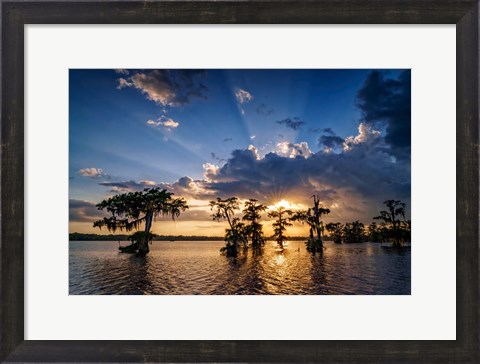 Framed Sunset on Lake Martin Print