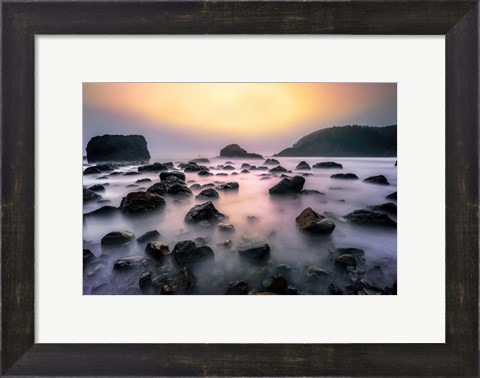 Framed Sunset in the Mist Print