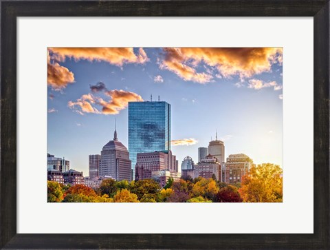 Framed Autumn in Boston Print
