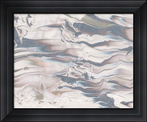 Framed Marbling V Neutral Print