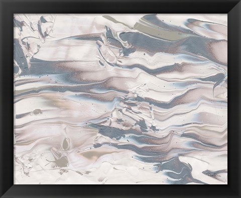 Framed Marbling V Neutral Print