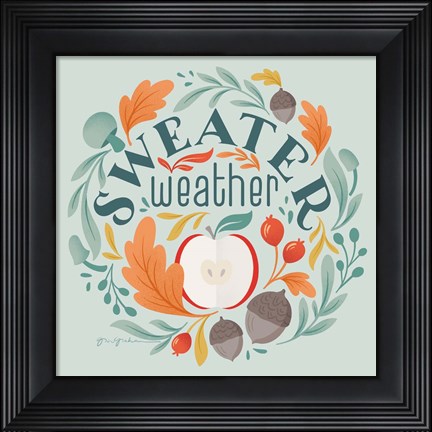Framed Sweater Weather II Print