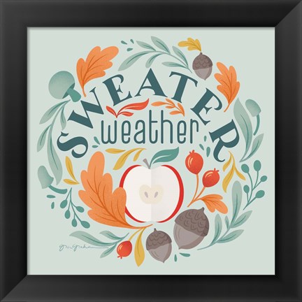 Framed Sweater Weather II Print