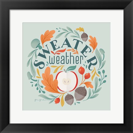 Framed Sweater Weather II Print