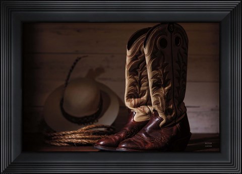 Framed Cowboy Boots X Warm Print