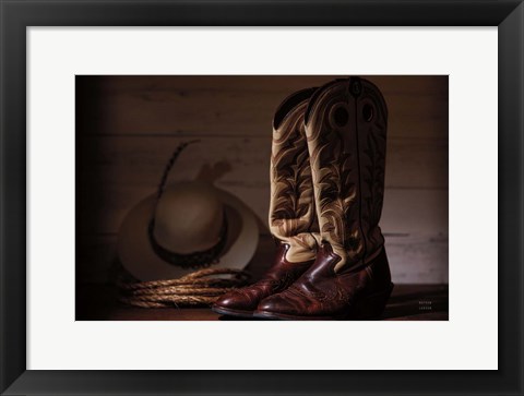 Framed Cowboy Boots X Warm Print