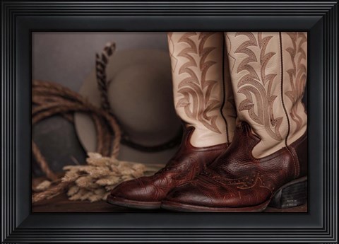 Framed Cowboy Boots XI Print