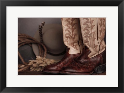 Framed Cowboy Boots XI Print