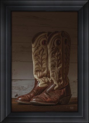 Framed Cowboy Boots VIII Print