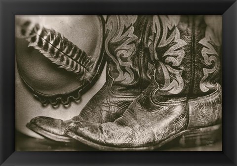 Framed Cowboy Boots VII Print