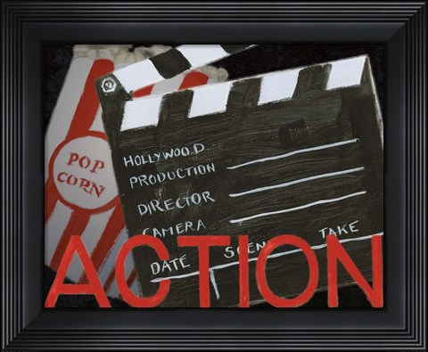 Framed Lights Camera Action III Print