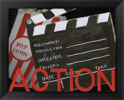 Framed Lights Camera Action III Print