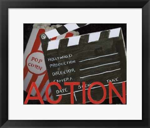 Framed Lights Camera Action III Print