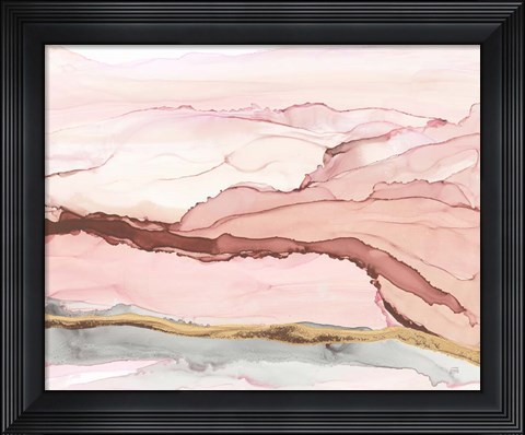 Framed Vineyard II Blush Print