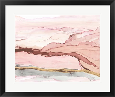 Framed Vineyard II Blush Print