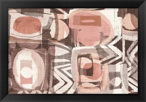 Framed Graphic Abstract III Blush Print