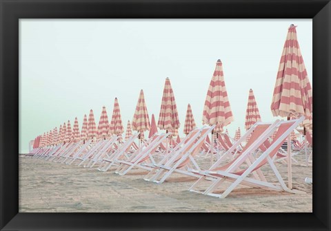 Framed Pink Umbrellas Print
