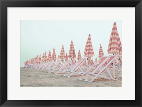 Framed Pink Umbrellas Print