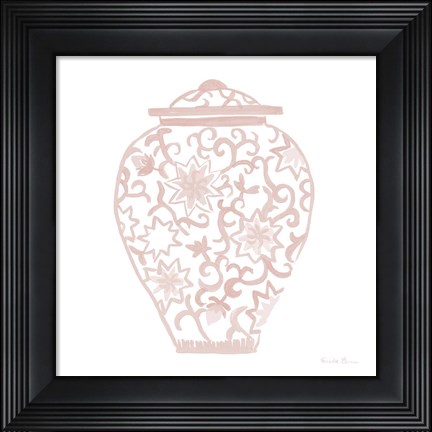 Framed Chinoiserie III Pastel Print