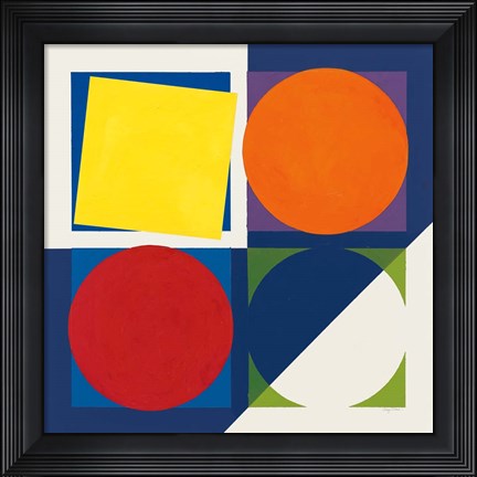 Framed Geo Bright Primary Print