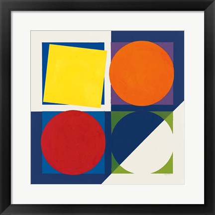 Framed Geo Bright Primary Print