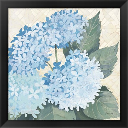 Framed Decorative Hydrangea II Providence Print