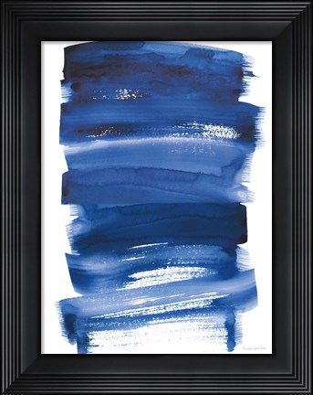 Framed Bold Blue IV Crop Print