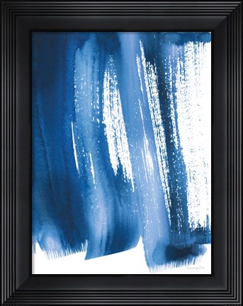 Framed Bold Blue I Crop Print