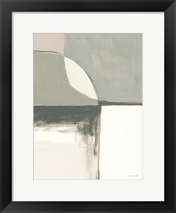 Framed Overlay I Green Crop Print