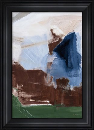 Framed Riverbank Dark Crop Print