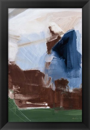 Framed Riverbank Dark Crop Print