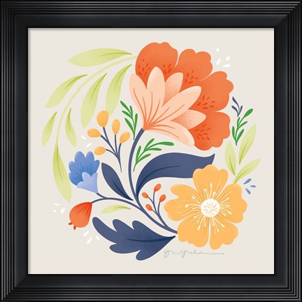 Framed Floral Study I Bright Print
