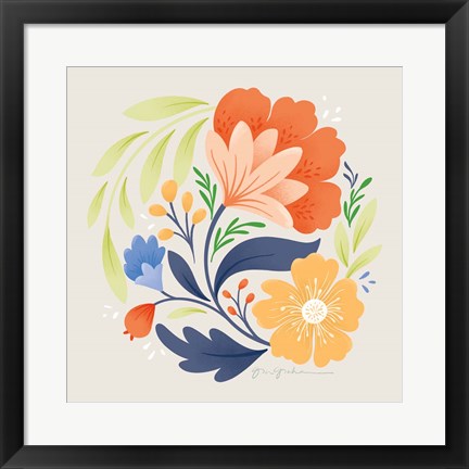 Framed Floral Study I Bright Print