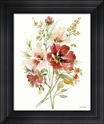 Framed Autumn Flowers II Print