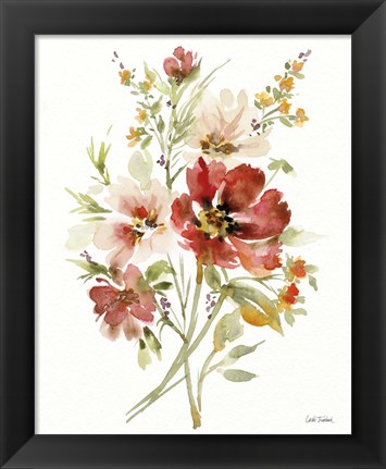 Framed Autumn Flowers II Print