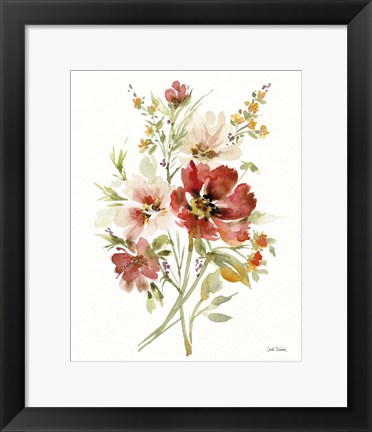 Framed Autumn Flowers II Print