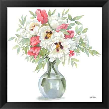 Framed Showy Blooms Print