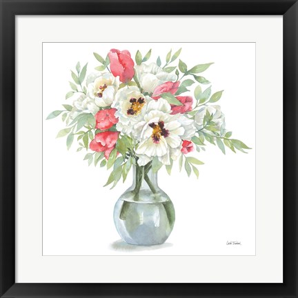 Framed Showy Blooms Print