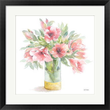 Framed Pink Amaryllis Print