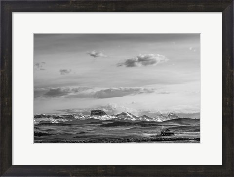 Framed Mountain Cabin II Print