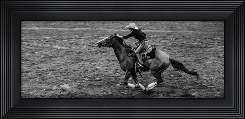 Framed Rodeo II BW Print