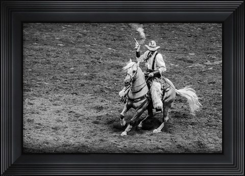 Framed Rodeo I BW Print