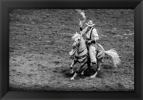 Framed Rodeo I BW Print