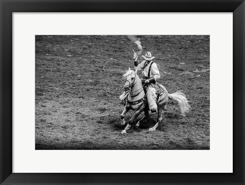 Framed Rodeo I BW Print