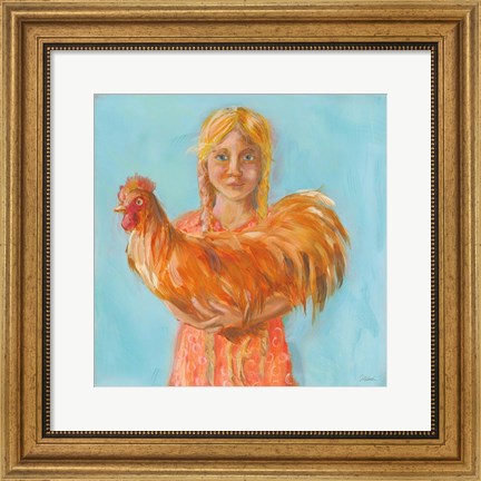 Framed Prize Rooster Print