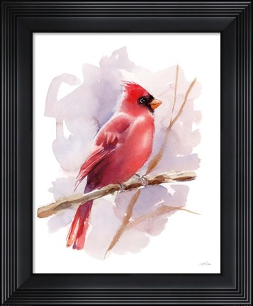 Framed Winter Cardinal Print