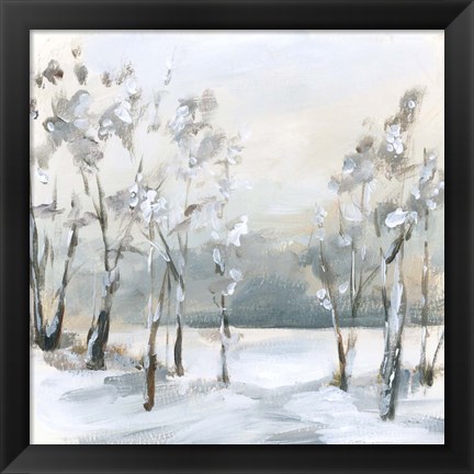 Framed Snowy Winter Trees Print