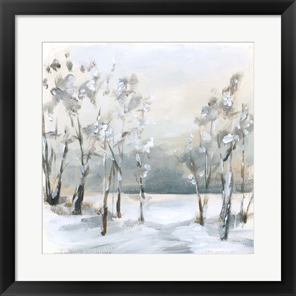 Framed Snowy Winter Trees Print