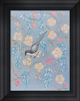 Framed Heirloom Chinoiserie Bird II Print